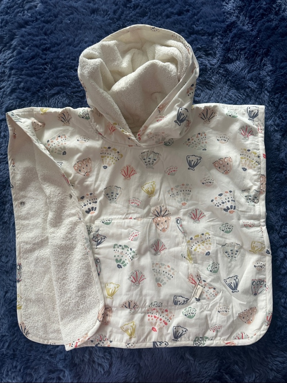 Pehr Kids Hooded Beach Poncho with Seashell Print